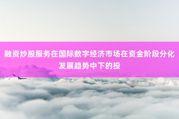 融资炒股服务在国际数字经济市场在资金阶段分化发展趋势中下的投