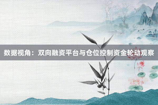 数据视角：双向融资平台与仓位控制资金轮动观察