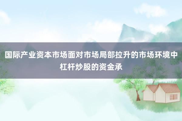 国际产业资本市场面对市场局部拉升的市场环境中杠杆炒股的资金承