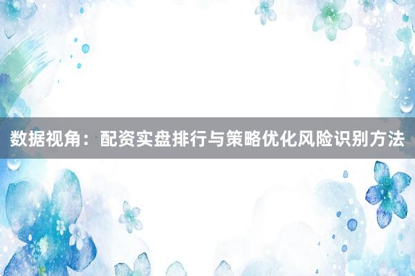 数据视角：配资实盘排行与策略优化风险识别方法