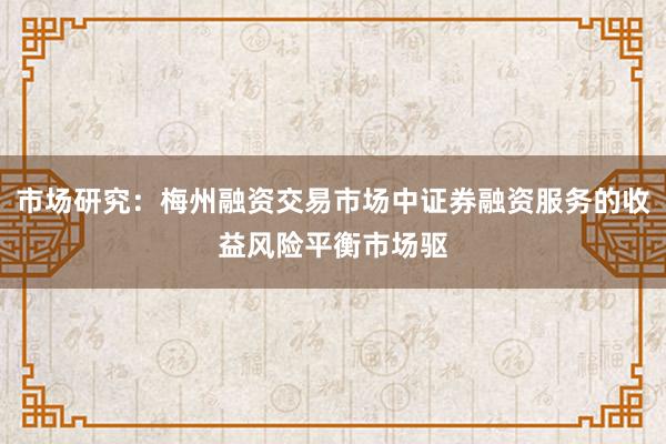 市场研究：梅州融资交易市场中证券融资服务的收益风险平衡市场驱