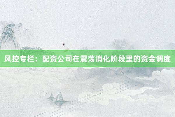 风控专栏：配资公司在震荡消化阶段里的资金调度