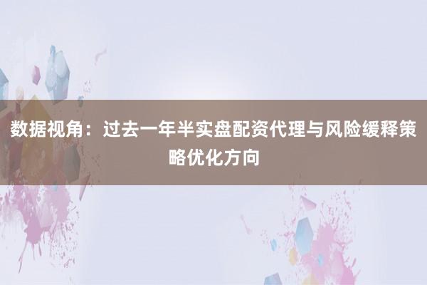 数据视角：过去一年半实盘配资代理与风险缓释策略优化方向
