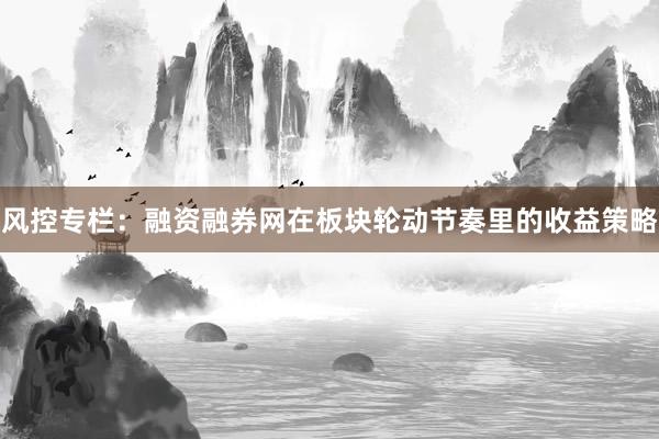 风控专栏：融资融券网在板块轮动节奏里的收益策略