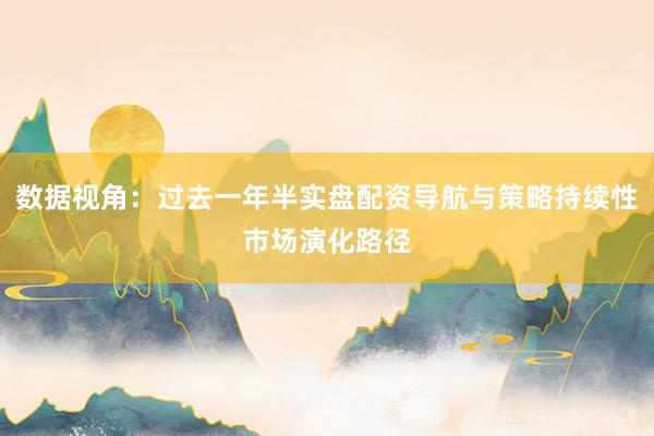 数据视角：过去一年半实盘配资导航与策略持续性市场演化路径