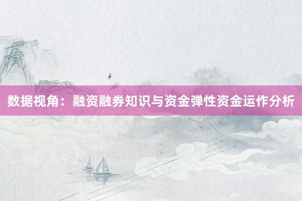 数据视角：融资融券知识与资金弹性资金运作分析
