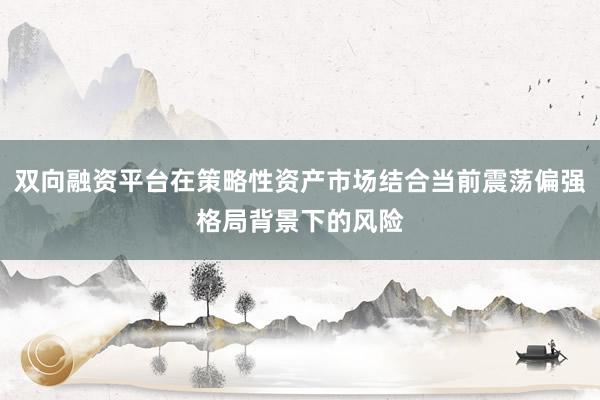 双向融资平台在策略性资产市场结合当前震荡偏强格局背景下的风险