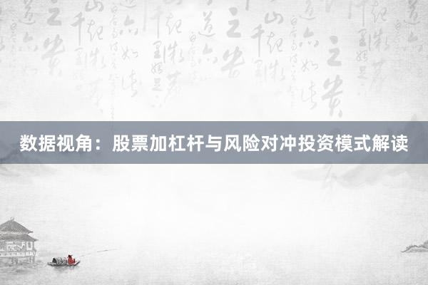 数据视角：股票加杠杆与风险对冲投资模式解读