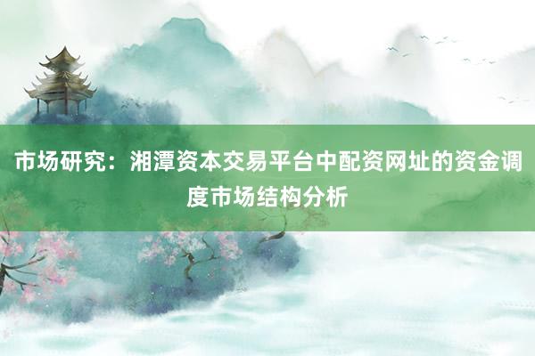 市场研究：湘潭资本交易平台中配资网址的资金调度市场结构分析