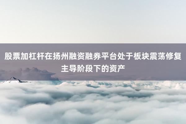 股票加杠杆在扬州融资融券平台处于板块震荡修复主导阶段下的资产