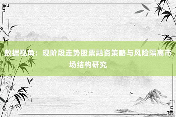 数据视角：现阶段走势股票融资策略与风险隔离市场结构研究
