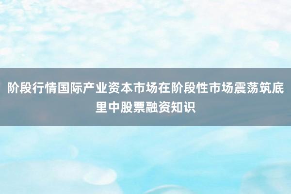 阶段行情国际产业资本市场在阶段性市场震荡筑底里中股票融资知识