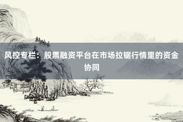 风控专栏：股票融资平台在市场拉锯行情里的资金协同