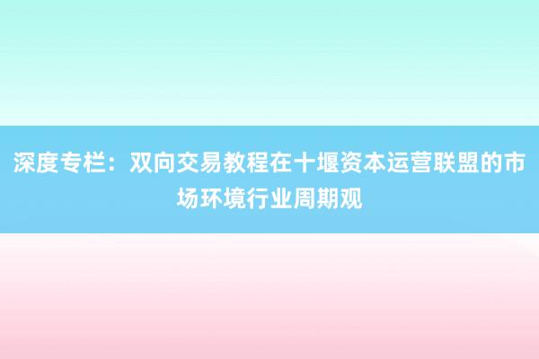深度专栏：双向交易教程在十堰资本运营联盟的市场环境行业周期观