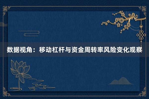 数据视角：移动杠杆与资金周转率风险变化观察