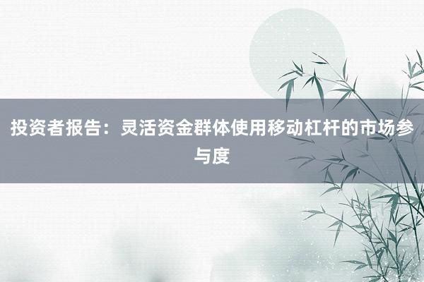 投资者报告：灵活资金群体使用移动杠杆的市场参与度