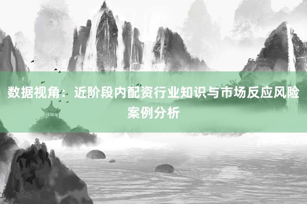数据视角：近阶段内配资行业知识与市场反应风险案例分析