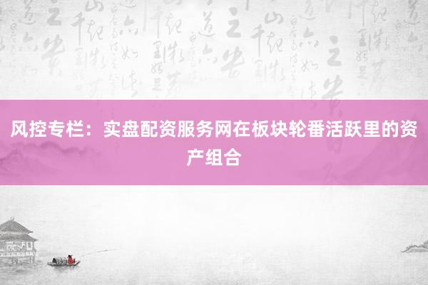 风控专栏：实盘配资服务网在板块轮番活跃里的资产组合
