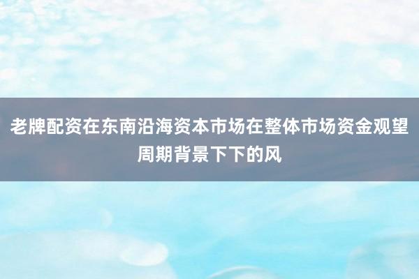老牌配资在东南沿海资本市场在整体市场资金观望周期背景下下的风