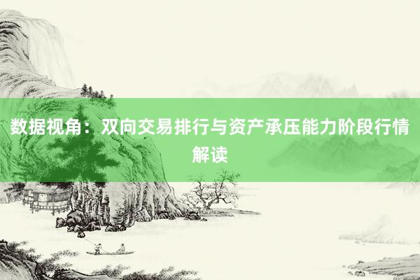 数据视角：双向交易排行与资产承压能力阶段行情解读