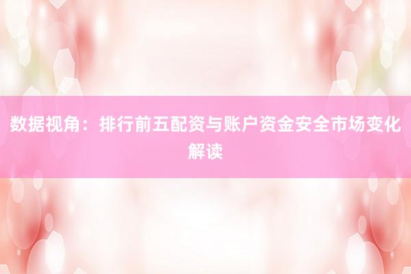 数据视角：排行前五配资与账户资金安全市场变化解读
