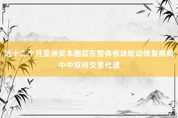 近十二个月亚洲资本圈层在整体板块轮动修复格局中中双向交易代理