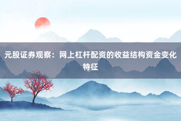 元股证券观察：网上杠杆配资的收益结构资金变化特征