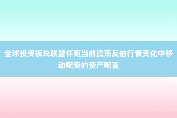 全球投资板块联盟伴随当前震荡反抽行情变化中移动配资的资产配置