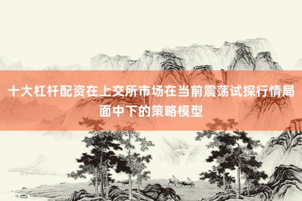 十大杠杆配资在上交所市场在当前震荡试探行情局面中下的策略模型
