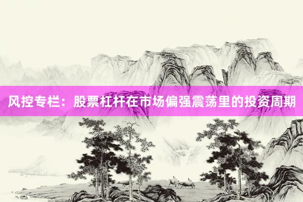 风控专栏：股票杠杆在市场偏强震荡里的投资周期