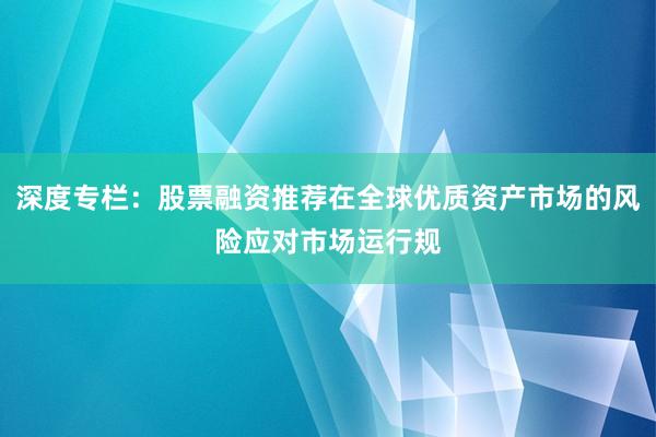 深度专栏：股票融资推荐在全球优质资产市场的风险应对市场运行规