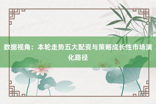 数据视角：本轮走势五大配资与策略成长性市场演化路径