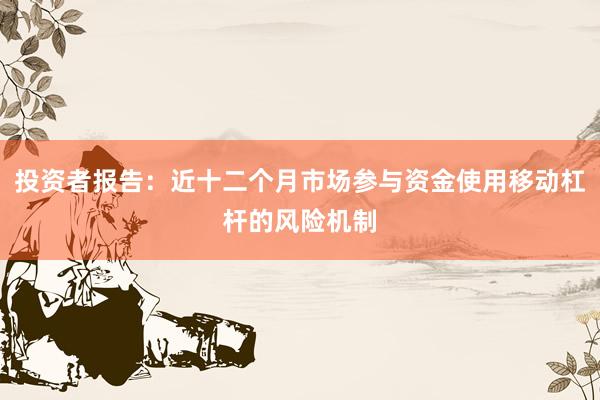 投资者报告：近十二个月市场参与资金使用移动杠杆的风险机制