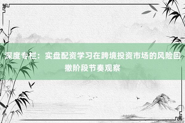 深度专栏：实盘配资学习在跨境投资市场的风险回撤阶段节奏观察