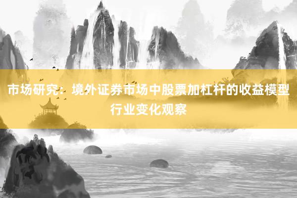 市场研究：境外证券市场中股票加杠杆的收益模型行业变化观察