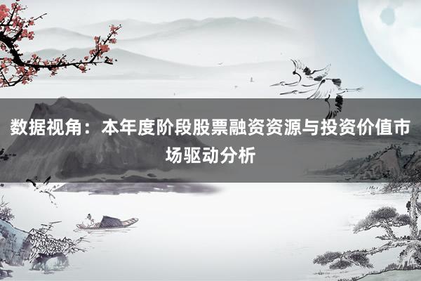 数据视角：本年度阶段股票融资资源与投资价值市场驱动分析