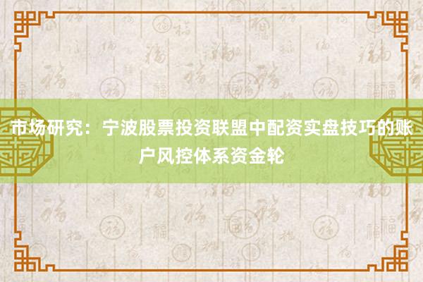 市场研究：宁波股票投资联盟中配资实盘技巧的账户风控体系资金轮