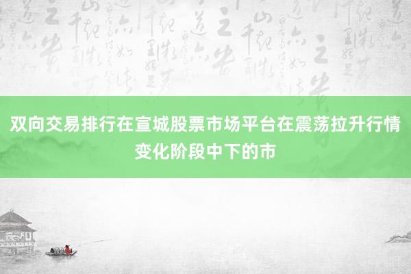 双向交易排行在宣城股票市场平台在震荡拉升行情变化阶段中下的市