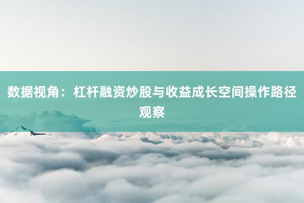 数据视角：杠杆融资炒股与收益成长空间操作路径观察