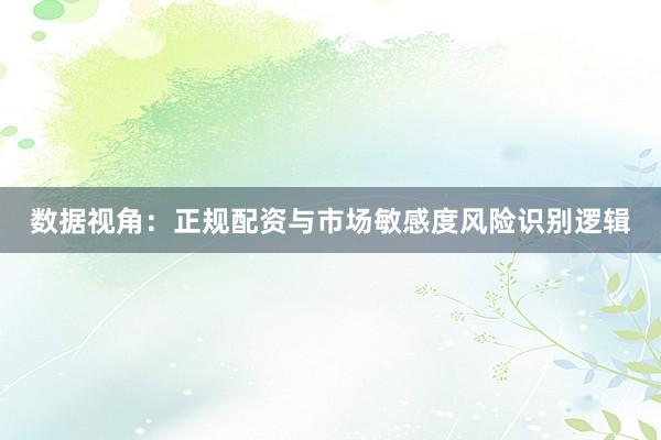 数据视角：正规配资与市场敏感度风险识别逻辑