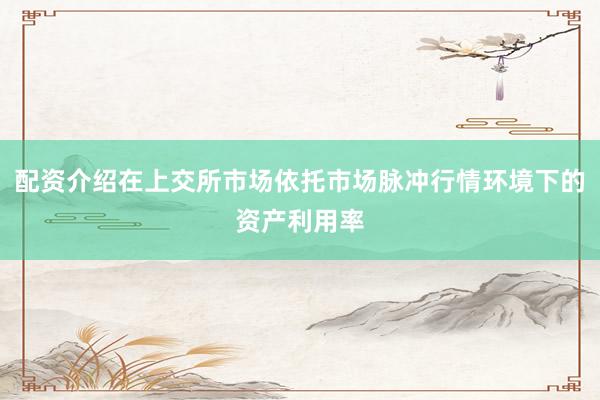 配资介绍在上交所市场依托市场脉冲行情环境下的资产利用率