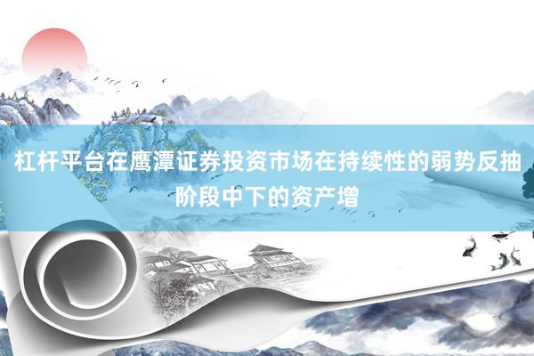 杠杆平台在鹰潭证券投资市场在持续性的弱势反抽阶段中下的资产增