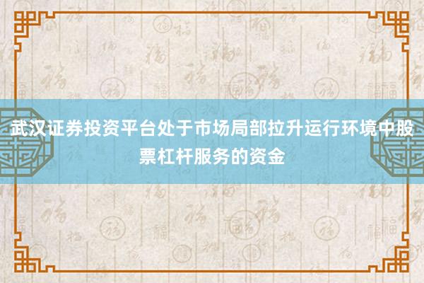 武汉证券投资平台处于市场局部拉升运行环境中股票杠杆服务的资金