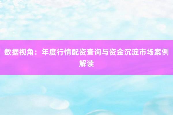 数据视角：年度行情配资查询与资金沉淀市场案例解读