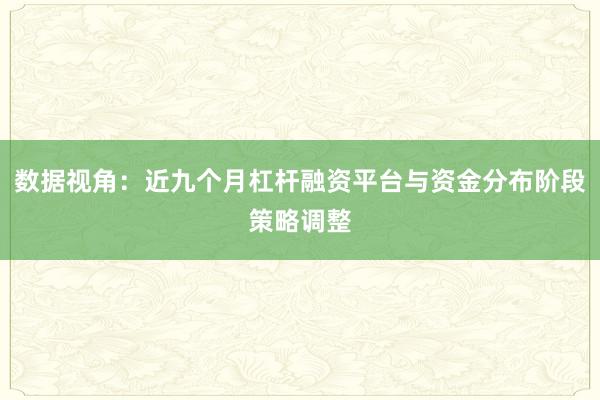 数据视角：近九个月杠杆融资平台与资金分布阶段策略调整