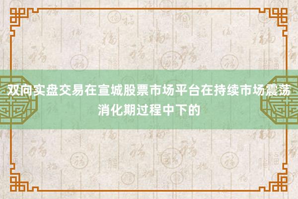 双向实盘交易在宣城股票市场平台在持续市场震荡消化期过程中下的