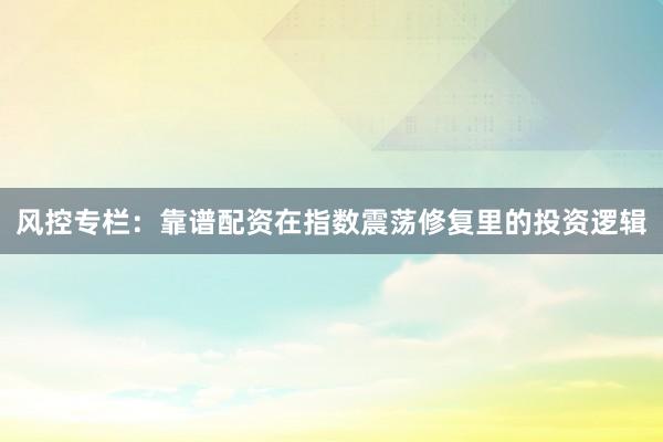 风控专栏：靠谱配资在指数震荡修复里的投资逻辑