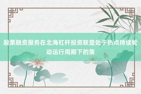 股票融资服务在北海杠杆投资联盟处于热点持续轮动运行周期下的策