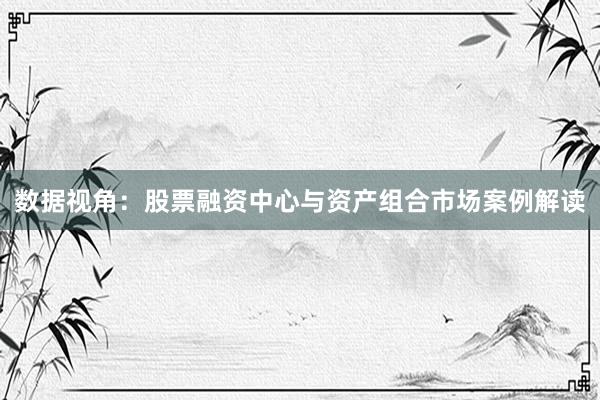 数据视角：股票融资中心与资产组合市场案例解读