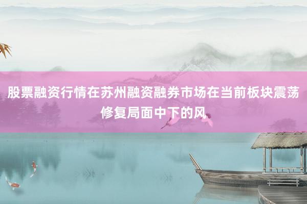 股票融资行情在苏州融资融券市场在当前板块震荡修复局面中下的风